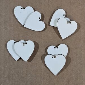 White Heart-Shaped Tags